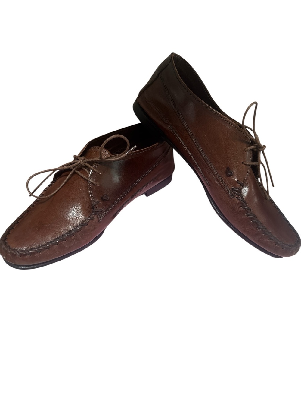 Women’s Hand Crafted Italian Leather Lace-Up Moc Toe Shoes